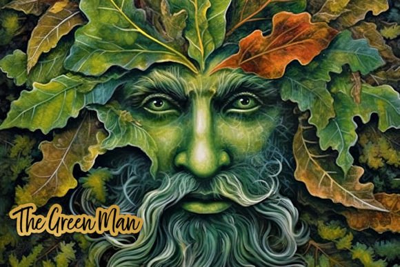 Download The Green Man Celtic Pagan Leaf Motif - Pagan Collection