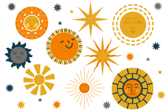 Download Happy Pagan Sun Face Clipart - Pagan Collection