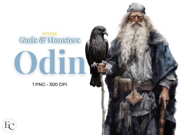 Download Odin Pagan God Sublimation Clipart PNG - Pagan Collection
